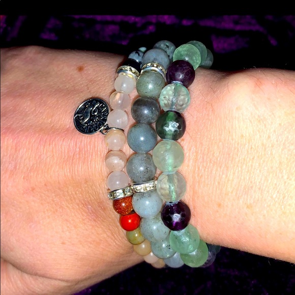 New Handmade Capricorn Zodiac Healing Stack Natural Stone Bracelet Set(Set of 3) - Picture 6 of 16